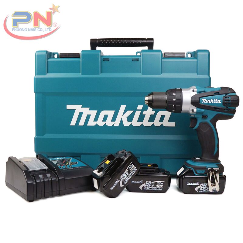 Máy Khoan Búa, Vặn Vít Dùng Pin(18V) Makita DHP482RAE