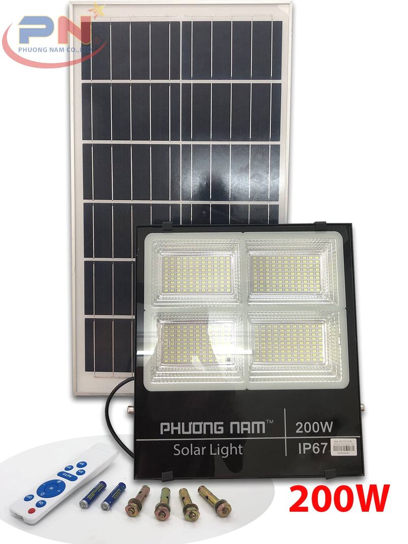 Đèn LED Năng Lượng Mặt Trời Solar Light 200W (4 Khoang)