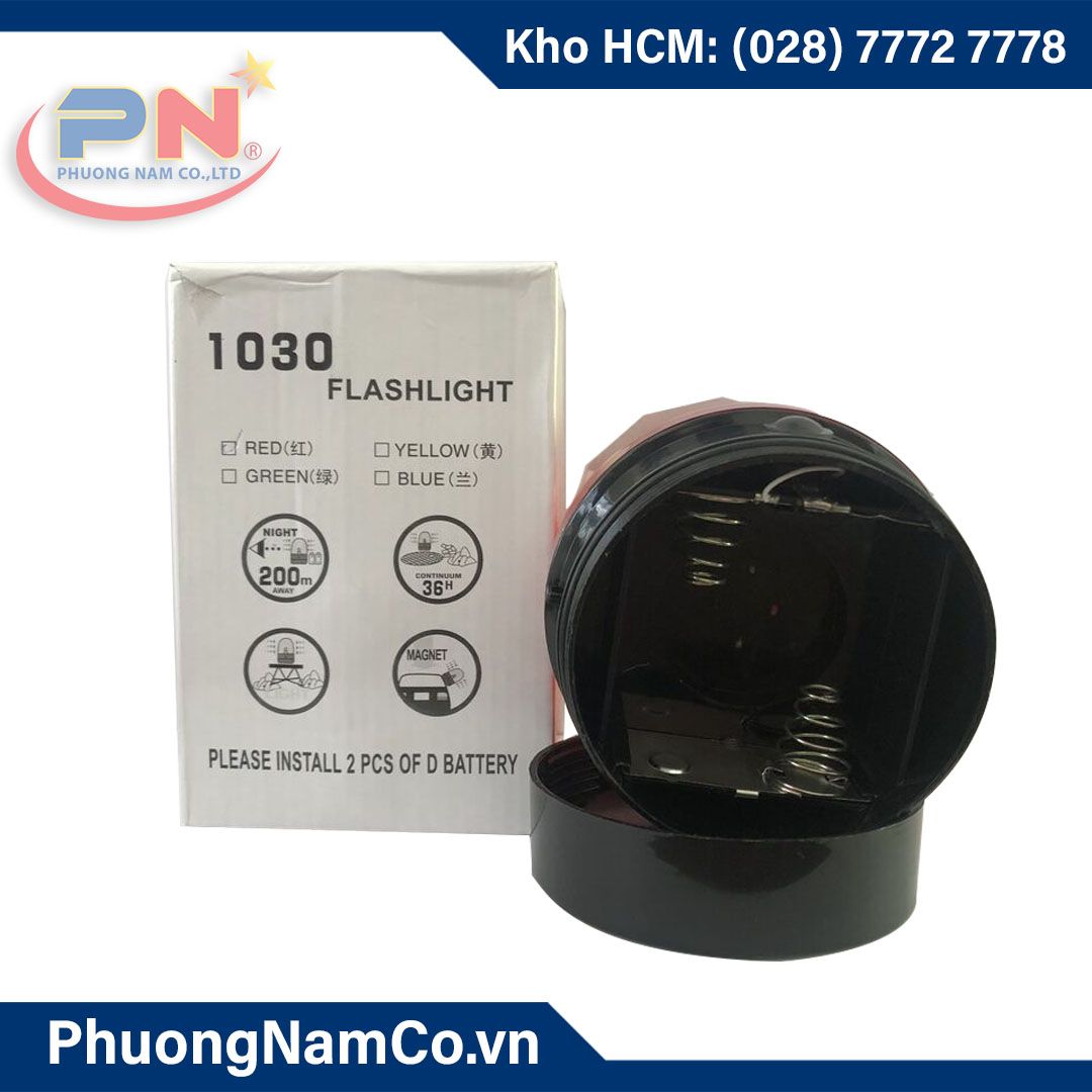 ĐÈN QUAY CẢNH BÁO NAM CHÂM DÙNG PIN 1030