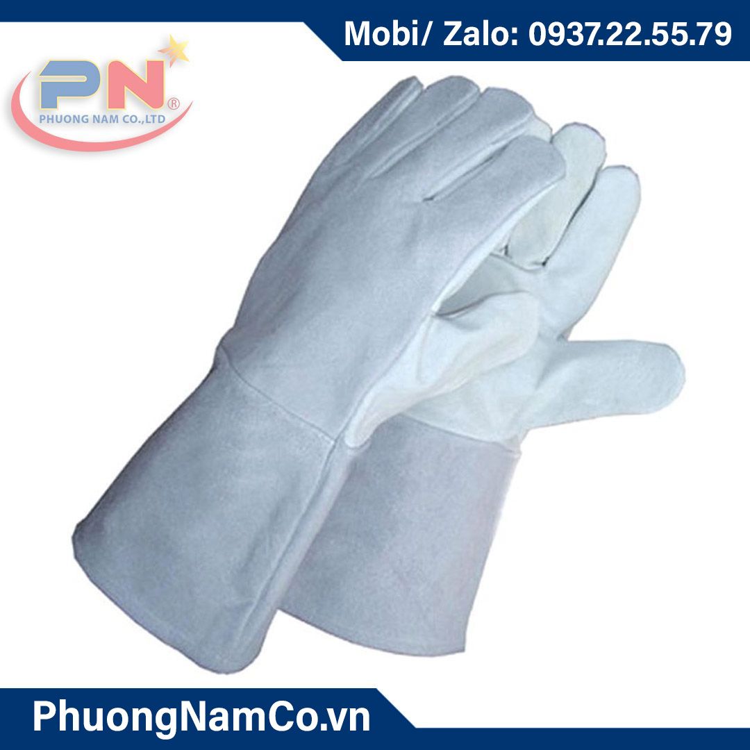 Welding Gloves Cowhide Gloves Heat Insulation and Heat Resistant Welding Leather Gloves Thickness Coverage Length 1 Layer Heat Resistant Gloves