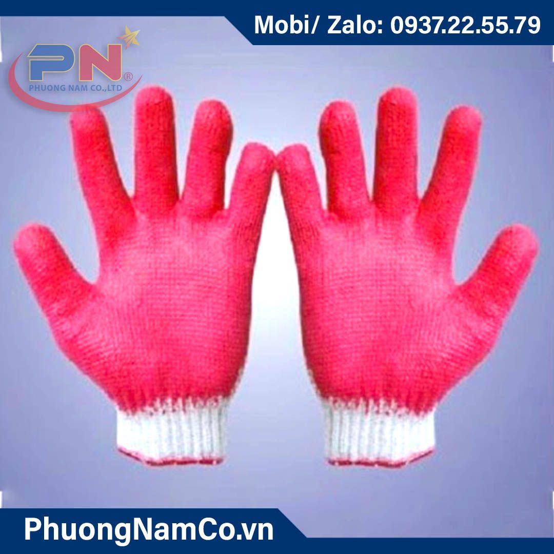 Red Painted Wool Gloves Grip Protection Work Gloves Men Women BBQ Thicker Industry Knitted Cut Repair Gloves Durable String Knit Light Weight for Work Safety Thick Cotton