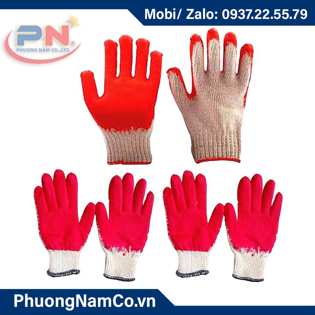 Red Painted Wool Gloves Grip Protection Work Gloves Men Women BBQ Thicker Industry Knitted Cut Repair Gloves Durable String Knit Light Weight for Work Safety Thick Cotton