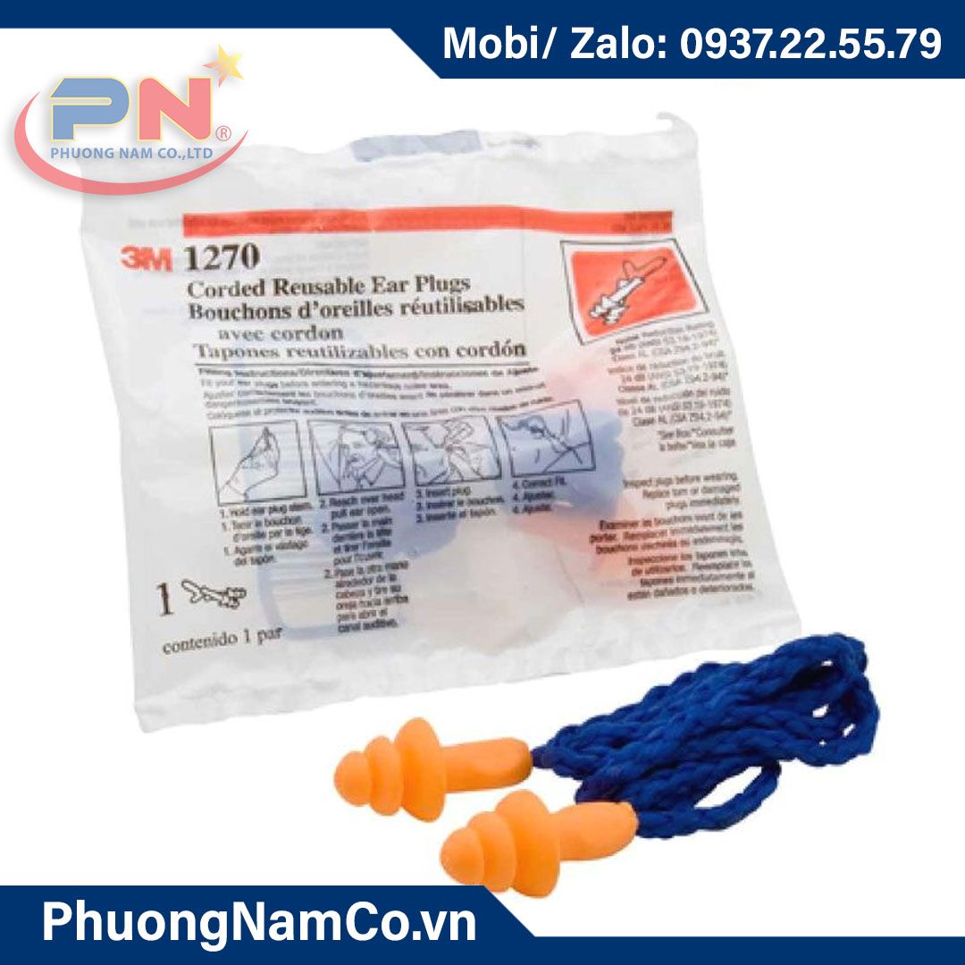 3M Reusable Silicone Ear Plugs - Noise Reduction Earplugs 1270