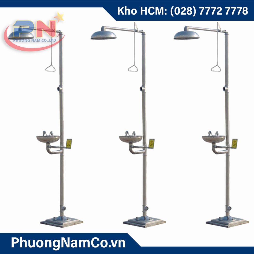 Bồn Rửa Mắt Khẩn Cấp Homasi Loại Có Vòi Hoa Sen