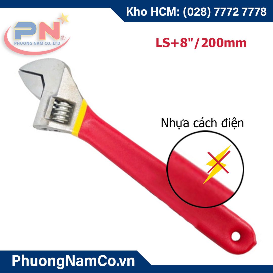 Mỏ Lết Bọc Nhựa Cách Điện LS+ 8''/200mm