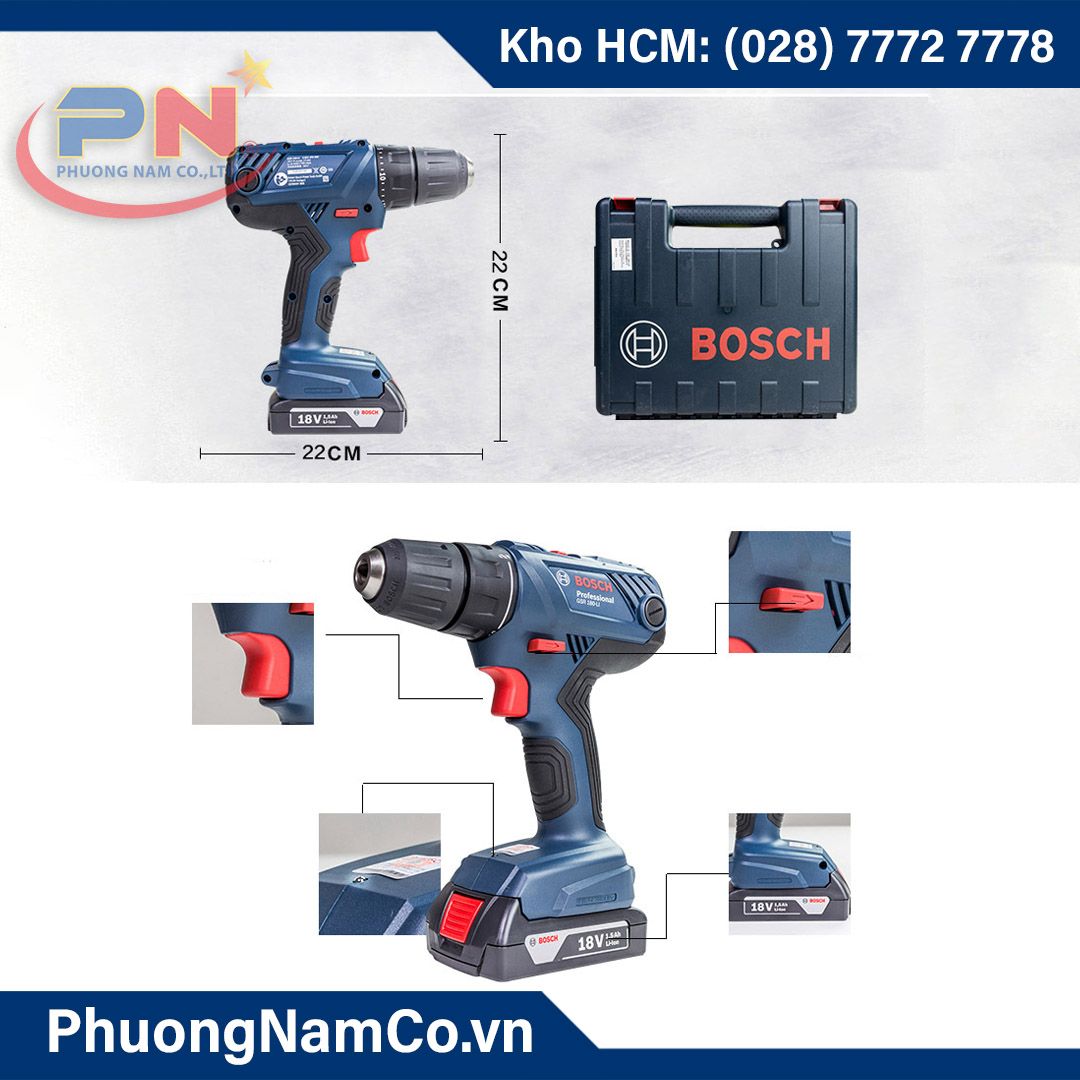 Máy Khoan Bắn Vít Dùng Pin Bosch GSR 180-LI