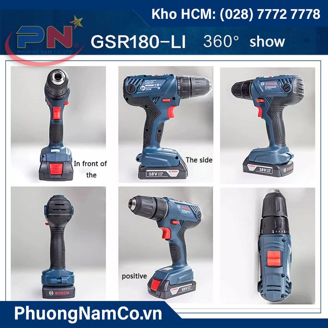 Máy Khoan Bắn Vít Dùng Pin Bosch GSR 180-LI