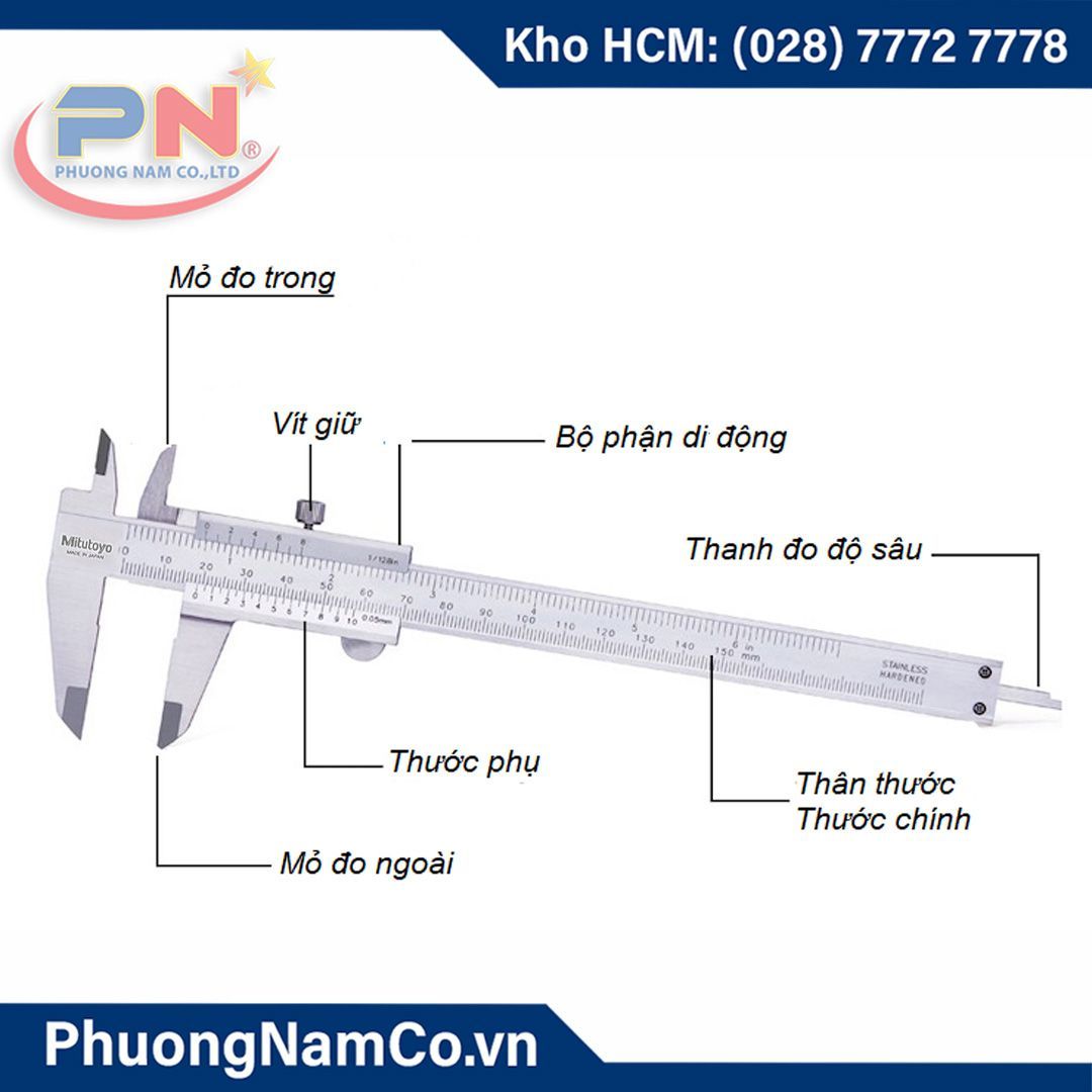 Thước Kẹp Vernier Caliper 0-200mm