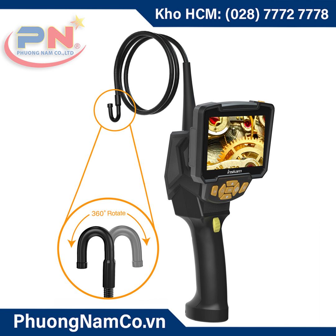 Camera Nội Soi Công Nghiệp Cầm Tay Đảo Chiều 360 Độ Multicam 805-P 4,3inch LCD-8,5mm-1MP