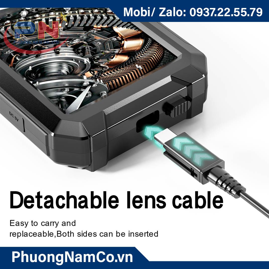 Multicam ALS5005 HD 1080P 1m hard cable 8mm dual lens endoscope cameras for outdoor use