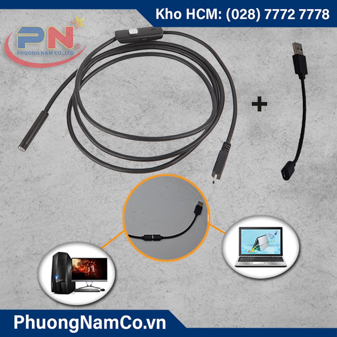 Dây Cáp Mềm USB Chống Nước - Camera Nội Soi Công Nghiệp Mini 8mm Multicam AN97