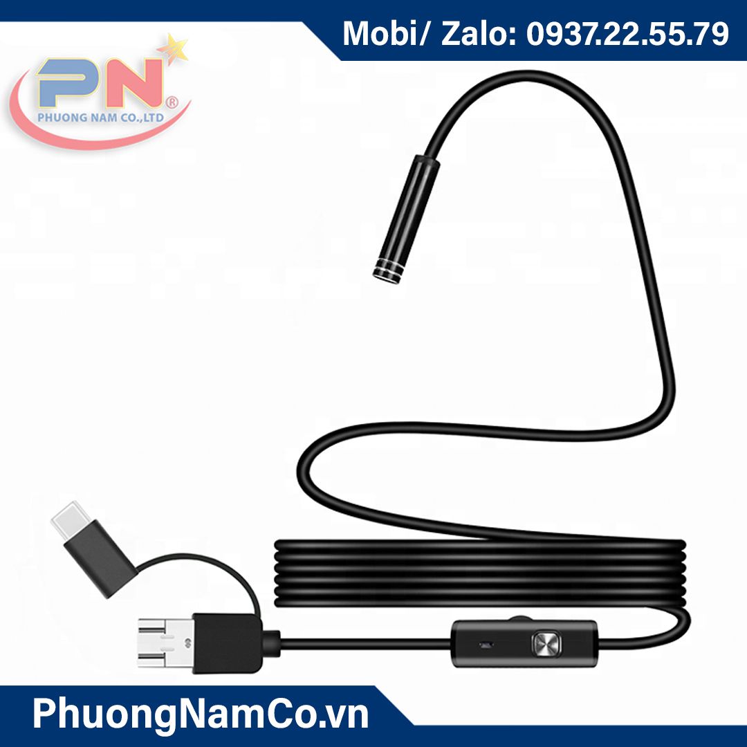 Multicam Y102 3 in1 USB Flexible Endoscope Inspection Camera for Android 7mm 5M Hard Cable