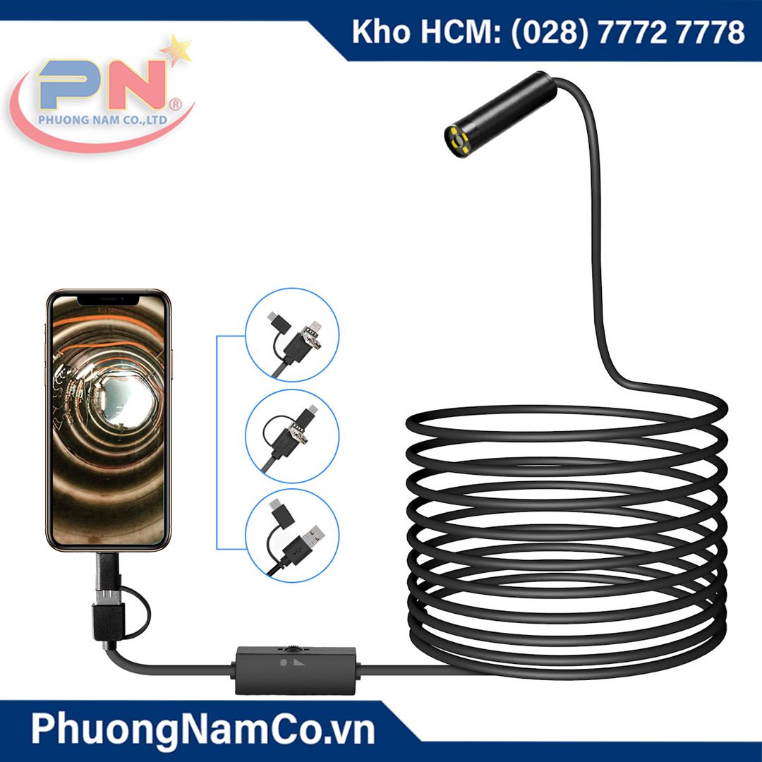 Camera Nội Soi Công Nghiệp Di Động 3 in 1 Multicam 108 (Micro USB&USB&Type-C) 11.2mm-1944P