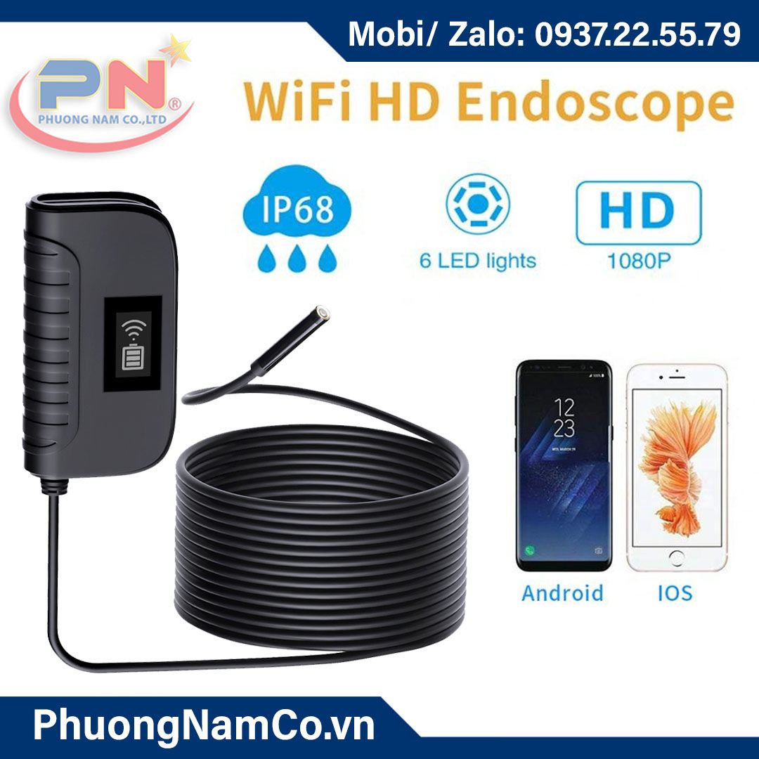 Multicam109-4 WIFI 3.5m 8MM HD 720P wireless digital inspection endoscope camera 8mm with 6pcs led lights