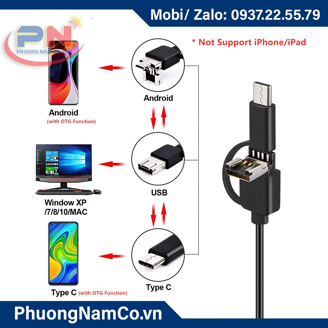 Multicam Y101 1200P USB camera 8MM endoscope industrial 10M for android mobile phone