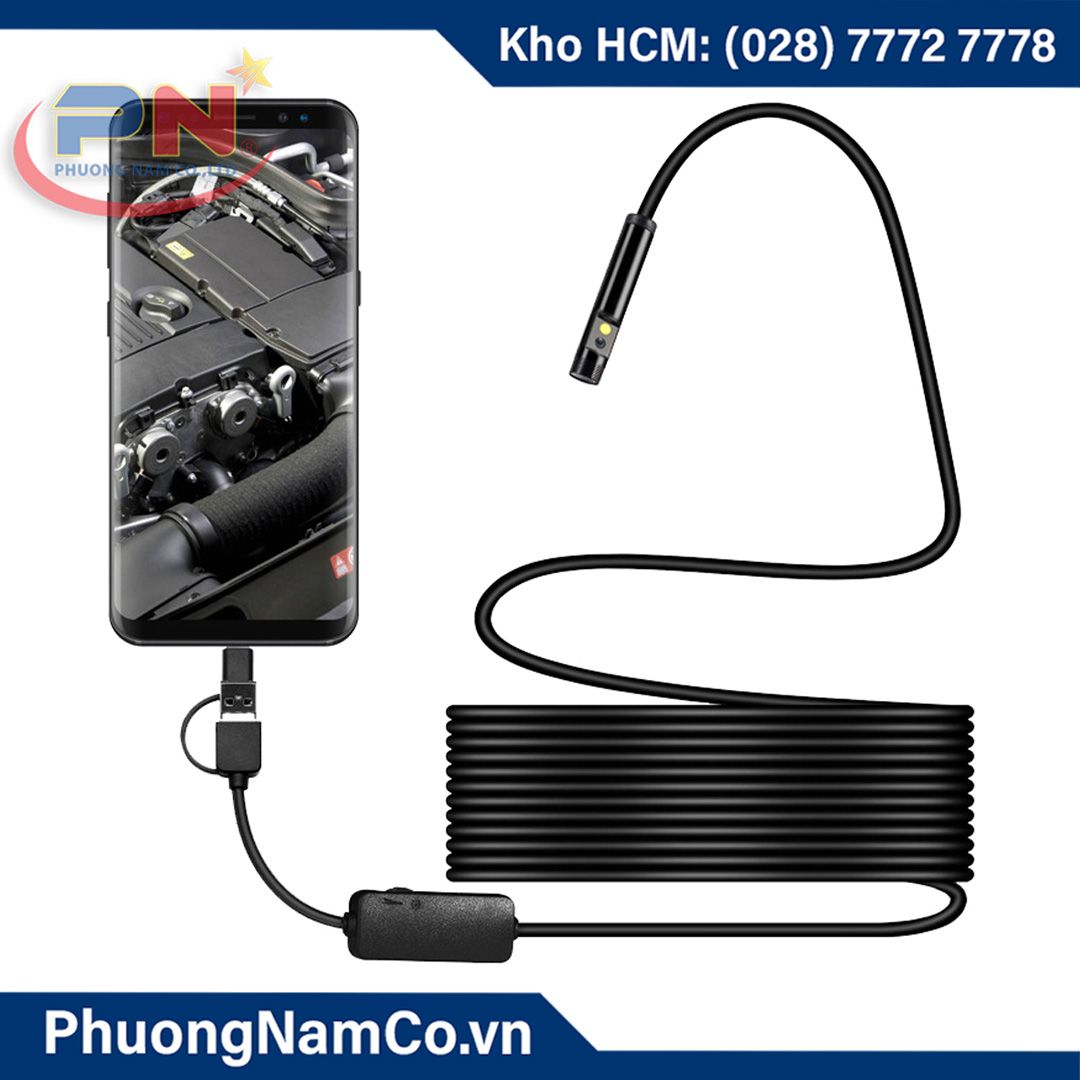 Camera Nội Soi Công Nghiệp Di Động 3 in 1 Multicam Y101 (Micro USB&USB&Type-C) 8mm-1200P