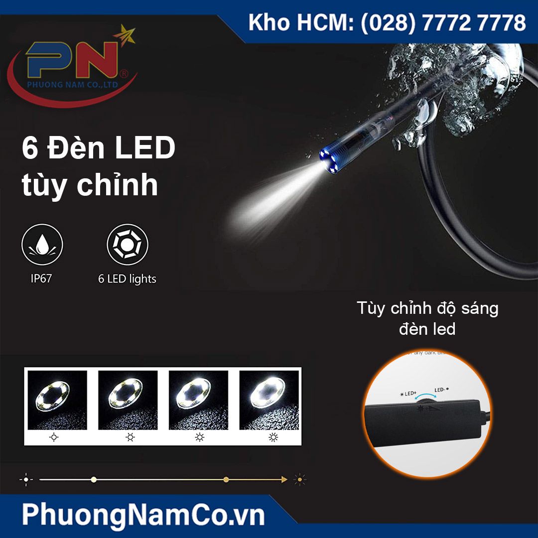 Camera Nội Soi Công Nghiệp Di Động 3 in 1 Multicam Y101 (Micro USB&USB&Type-C) 8mm-1200P