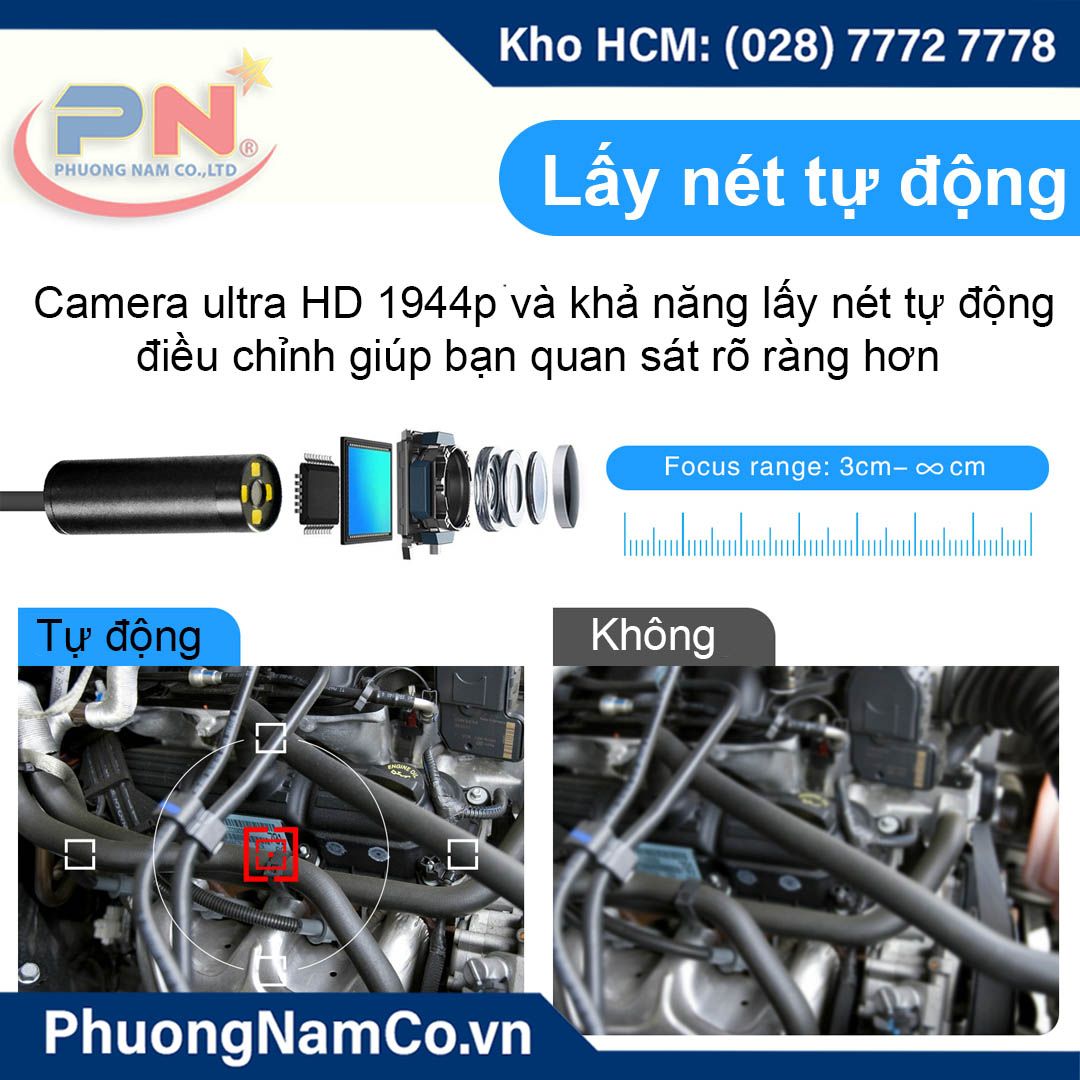 Camera Nội Soi Công Nghiệp Di Động 3 in 1 Multicam 108 (Micro USB&USB&Type-C) 11.2mm-1944P