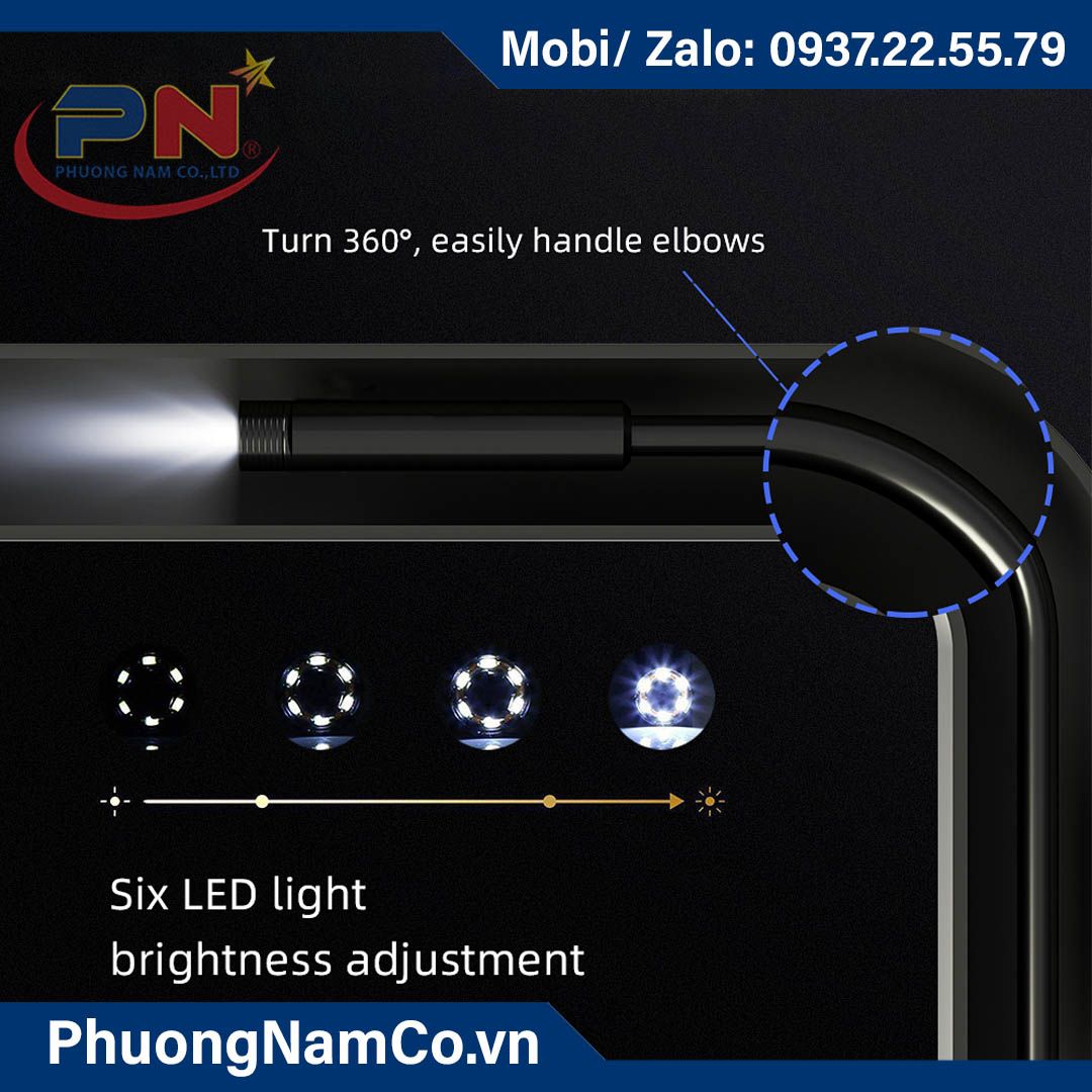 Multicam109-4 WIFI 3.5m 8MM HD 720P wireless digital inspection endoscope camera 8mm with 6pcs led lights