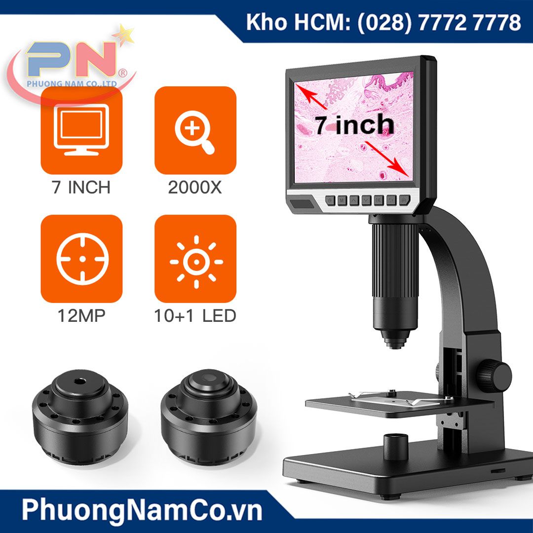 Kính Hiển Vi Điện Tử Multicam 315 12MP-2000x-7 inch IPS LCD