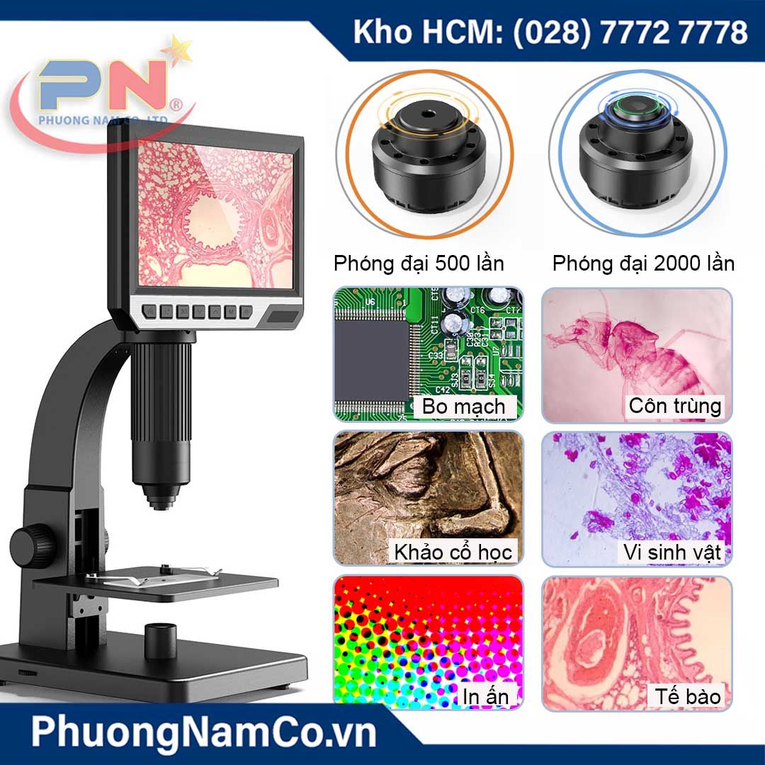 Kính Hiển Vi Điện Tử Multicam 315 12MP-2000x-7 inch IPS LCD