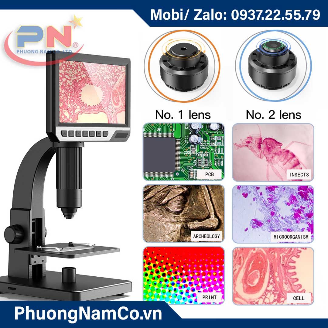 Multicam 315 2000X 12MP Digital Video Microscope Digital Camera with Two Lens