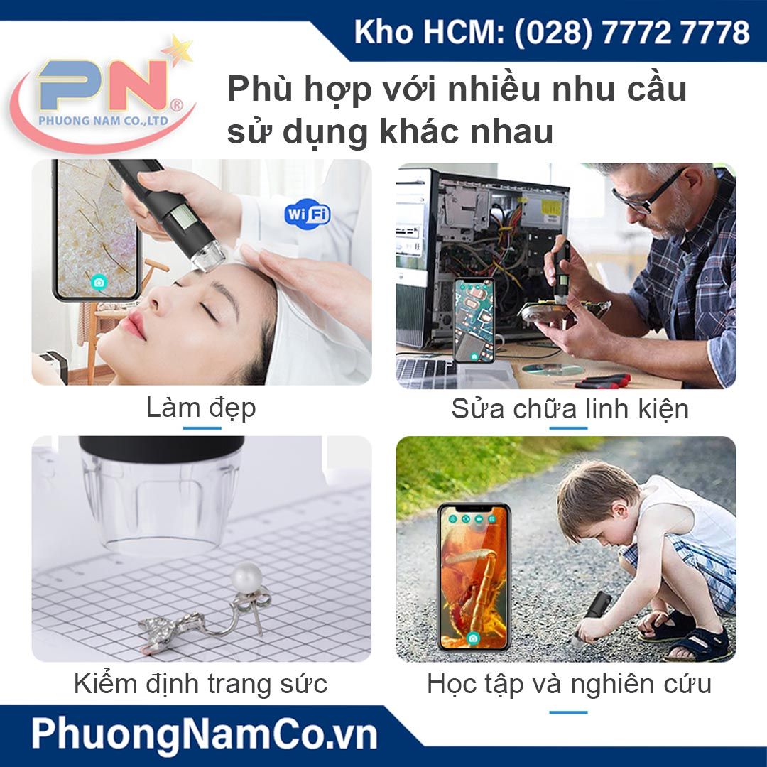 Kính Hiển Vi Điện Tử Wifi Multicam 314 1000x-0,3MP