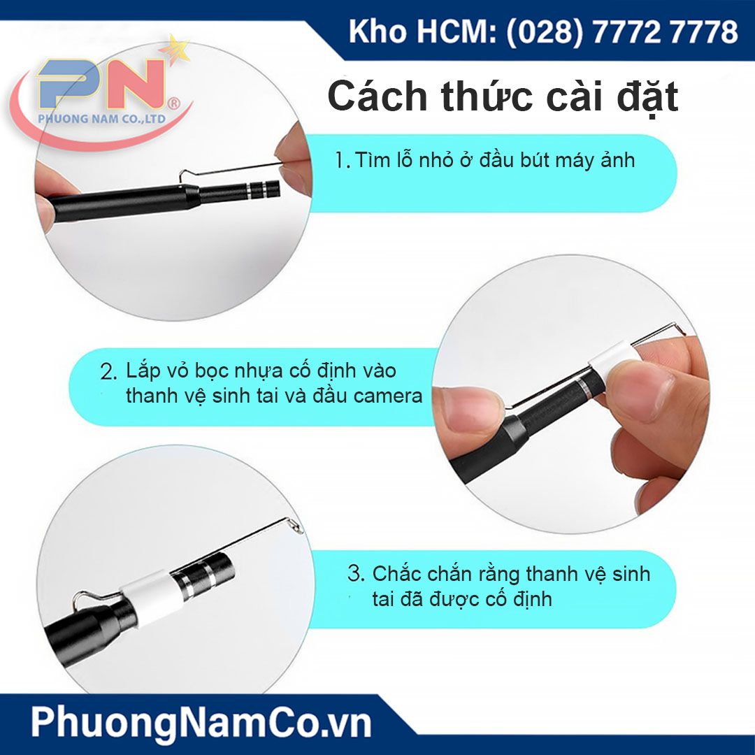 Bộ Dụng Cụ Làm Sạch Tai Kỹ Thuật Số Multicam IW99B 5,5mm-720P-1,3MP