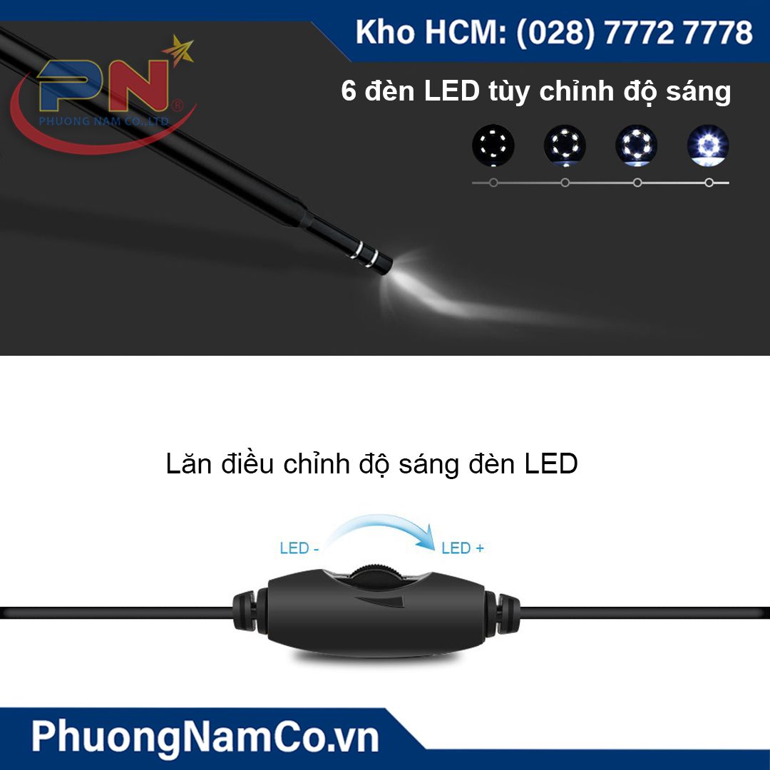 Bộ Dụng Cụ Làm Sạch Tai Kỹ Thuật Số Multicam IW99B 5,5mm-720P-1,3MP