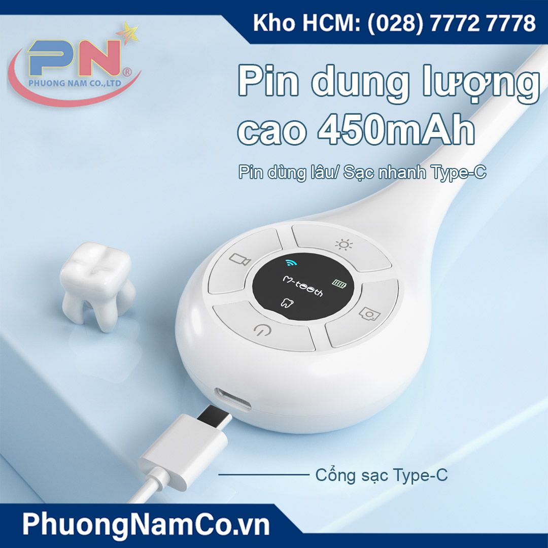 Camera Nội Soi Răng Miệng Không Dây Wifi Multicam T6 1080P-2MP-8 LED