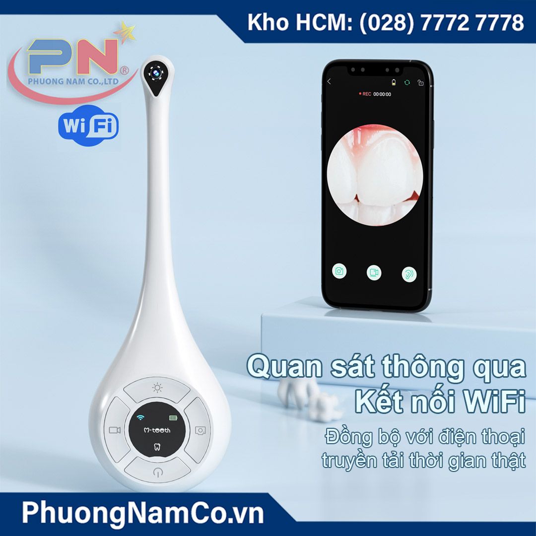 Camera Nội Soi Răng Miệng Không Dây Wifi Multicam T6 1080P-2MP-8 LED