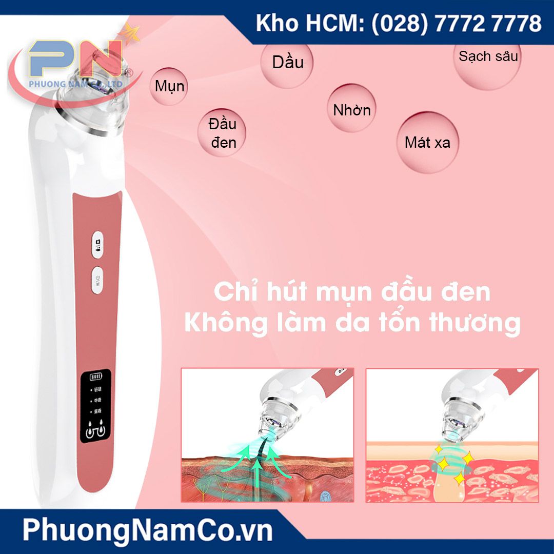 Máy Hút Mụn Đầu Đen Điện Tử Có Camera Multicam H200 6 Đầu Hút