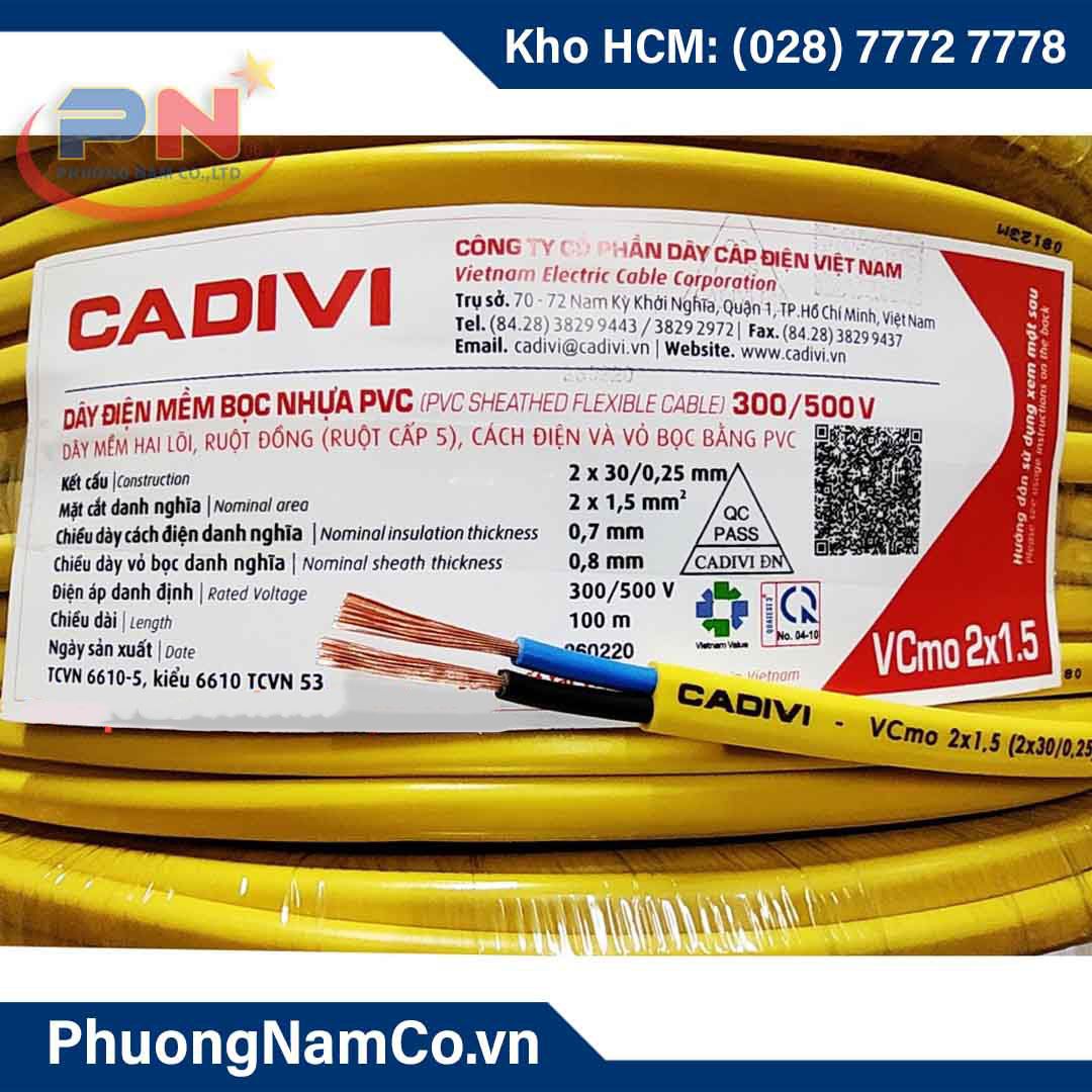 Dây Điện Đôi Cadivi VCmd 2X1.5 (100M/CUỘN)