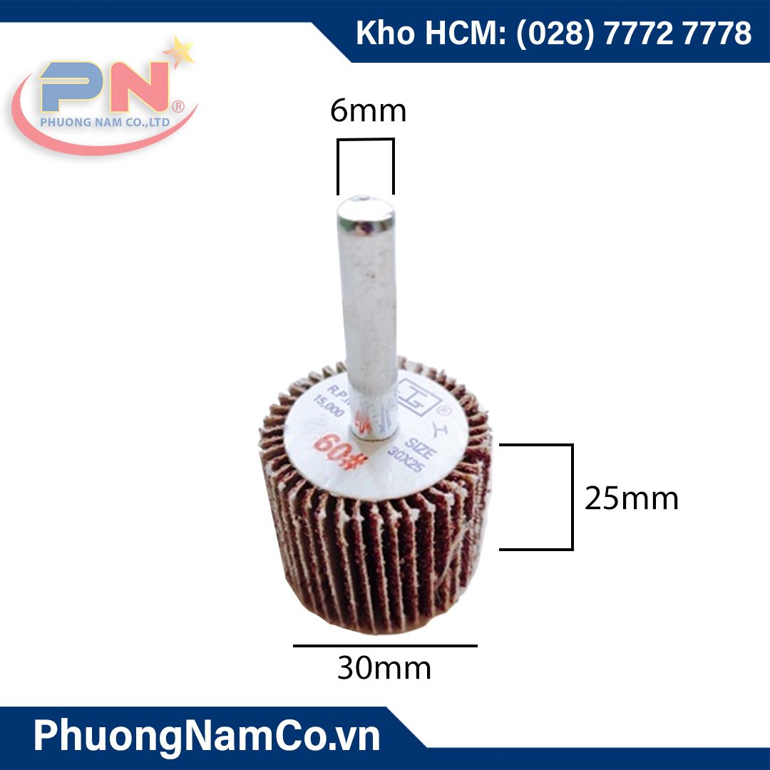 Nhám Xếp Trụ Phi 30x25mm