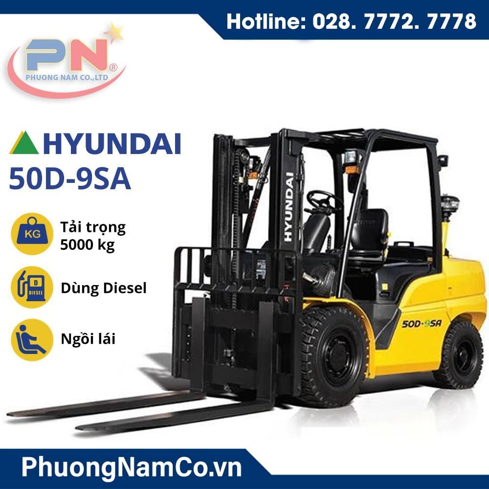 Cho Thuê Xe Nâng Hàng Hyundai 5 Tấn - Dùng Diesel