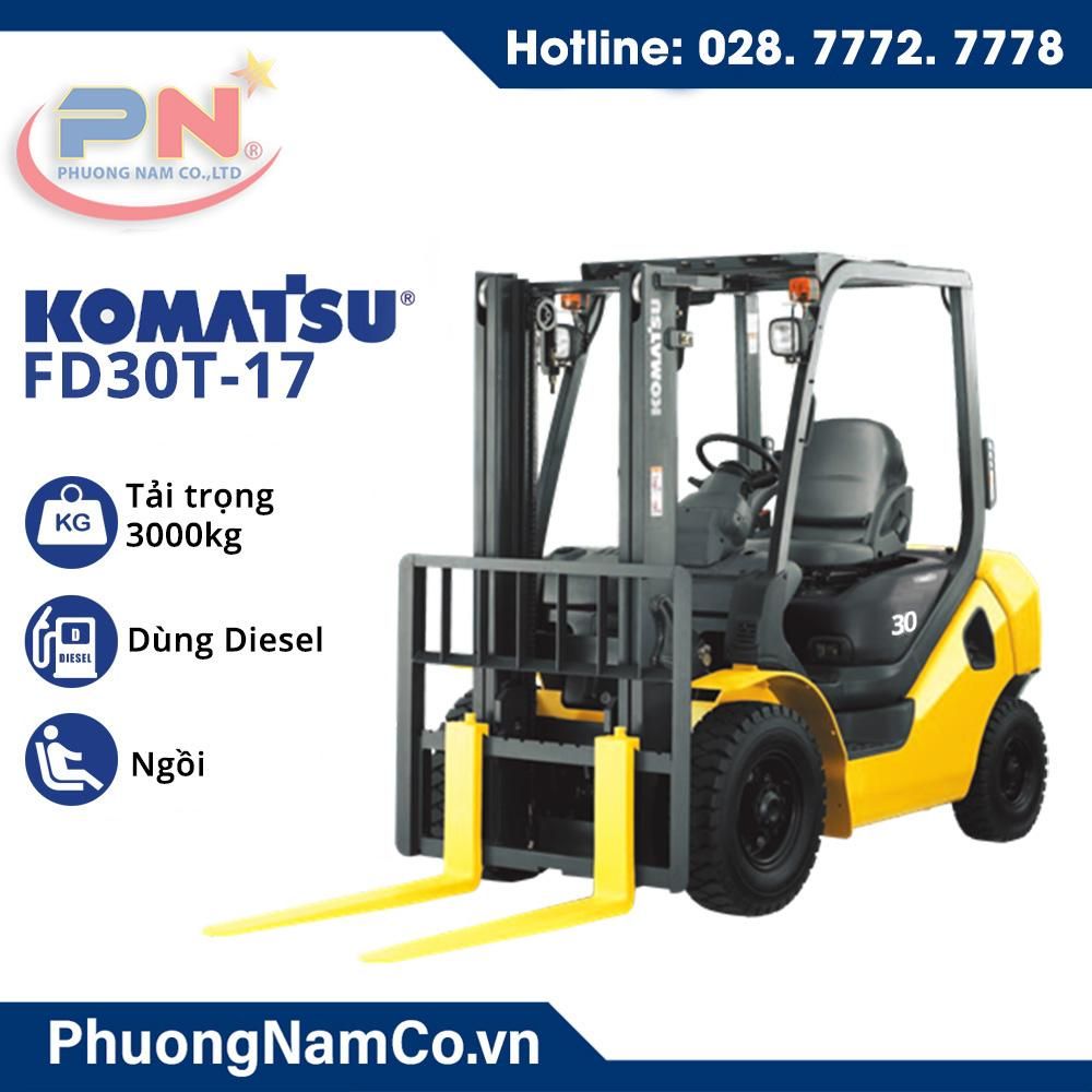 Cho Thuê Xe Nâng Komatsu 3 tấn FD30T-17