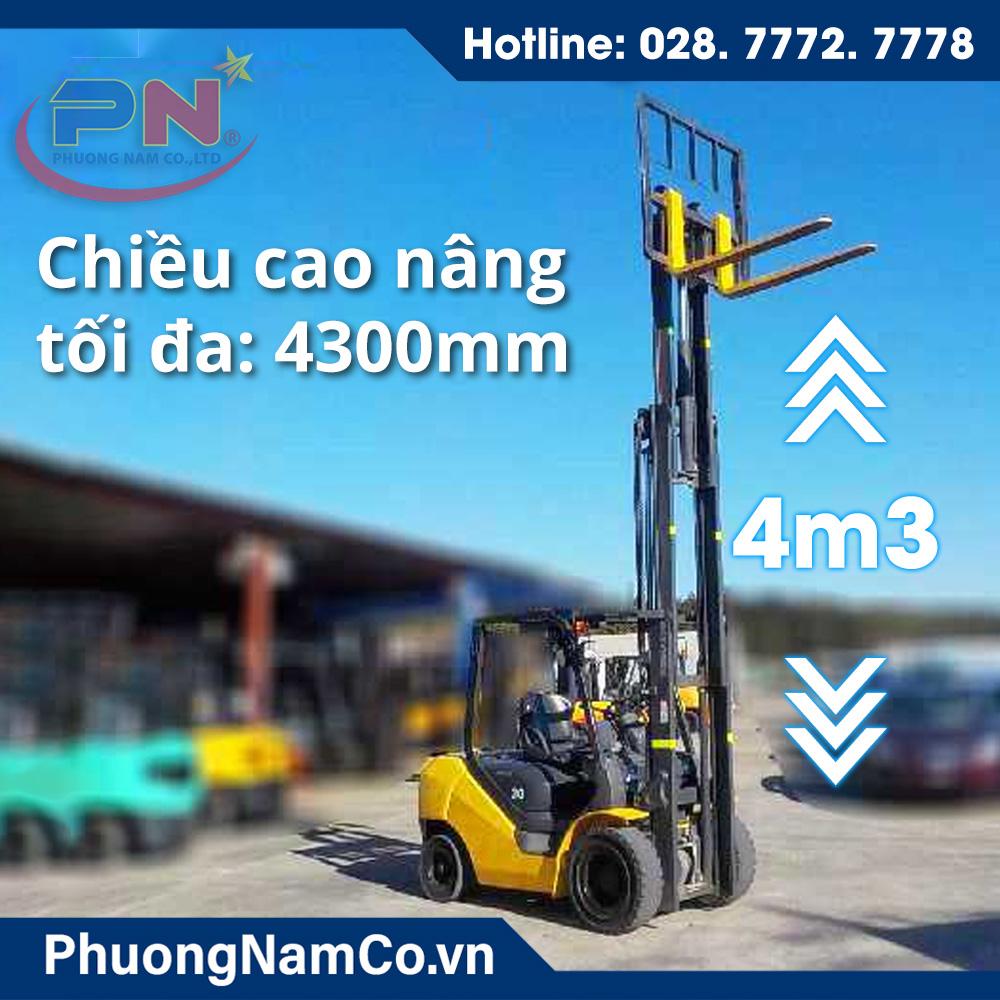 Cho Thuê Xe Nâng Komatsu 3 tấn FD30T-17