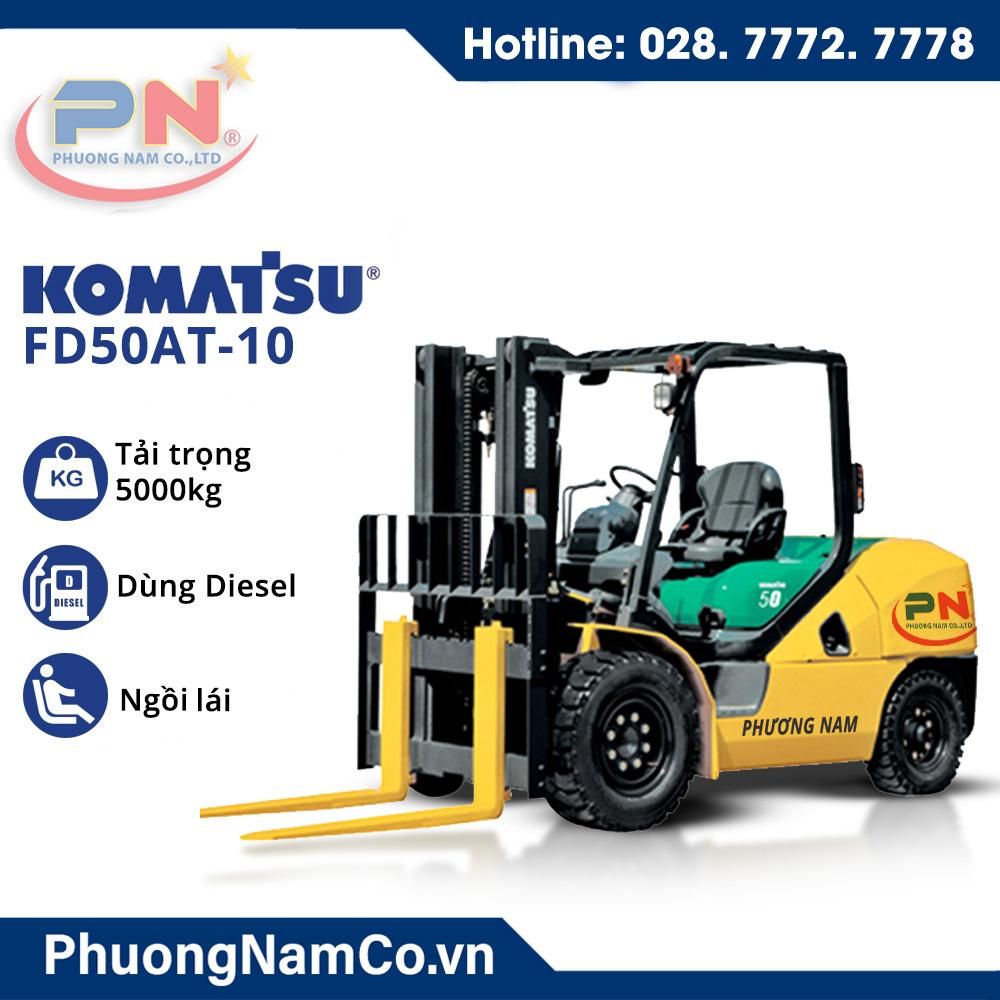 Cho Thuê Xe Nâng Hàng Komatsu FD50AT-10 - Dùng Diesel