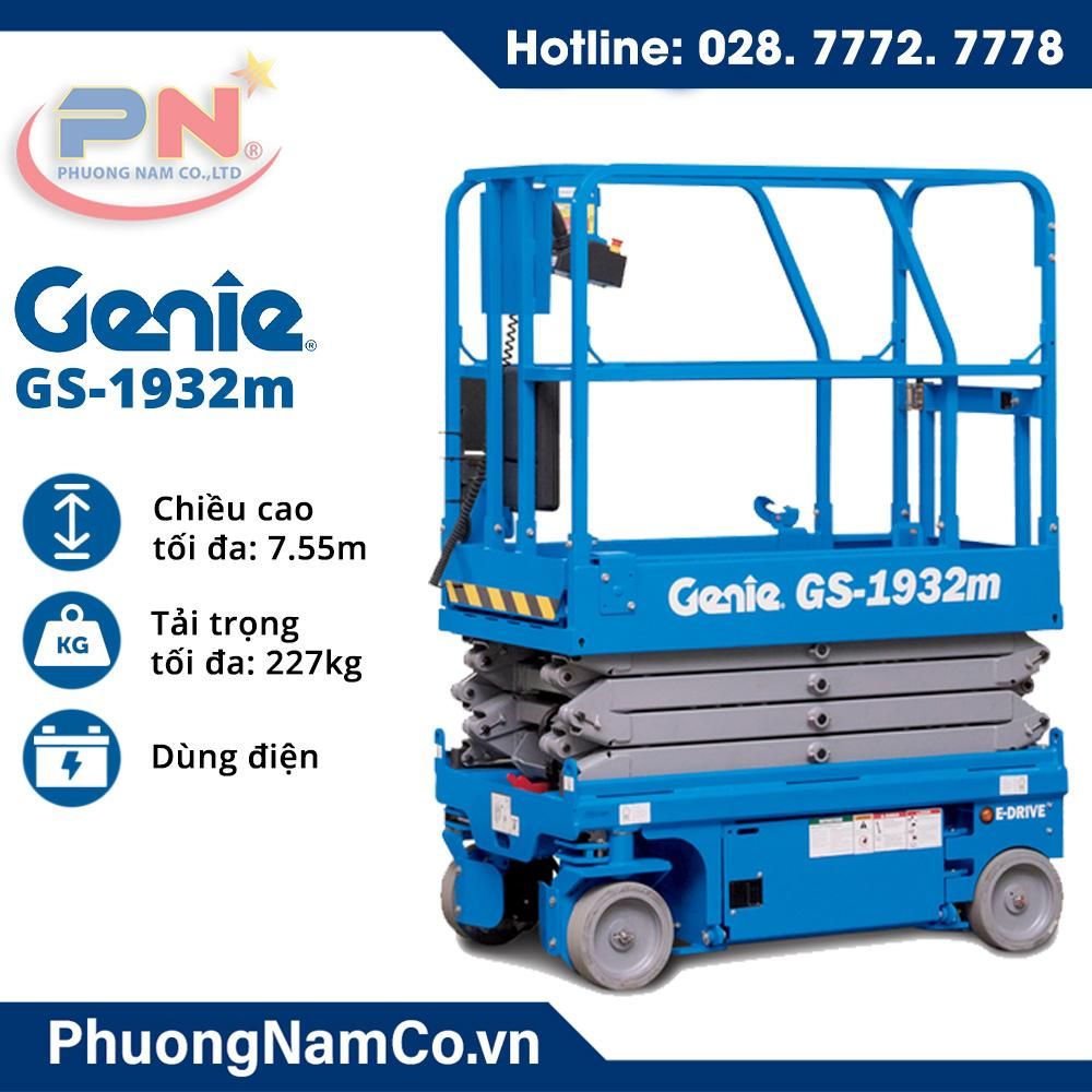 Cho Thuê Xe Nâng Người Cắt Kéo GENIE GS 1932m E-Drive