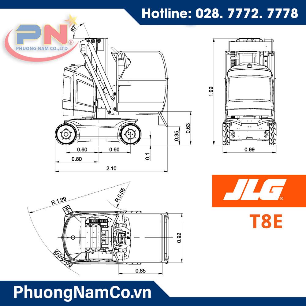 Cho Thuê Xe Nâng Người 8M JLG T8E Toucan