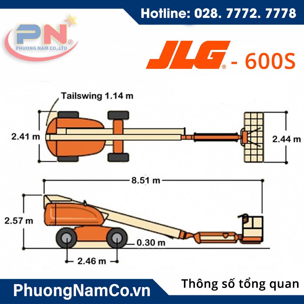 Cho Thuê Xe Nâng Người JLG Boom Lift 600S 18m