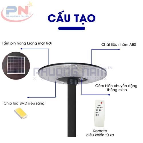 Đèn Năng Lượng Mặt Trời UFO 500W Kim Cương