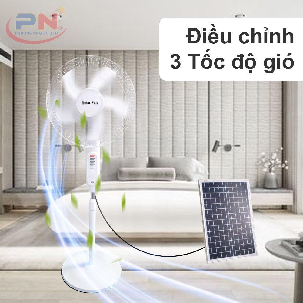 Quạt Tích Điện Năng Lượng Mặt Trời Cao Cấp