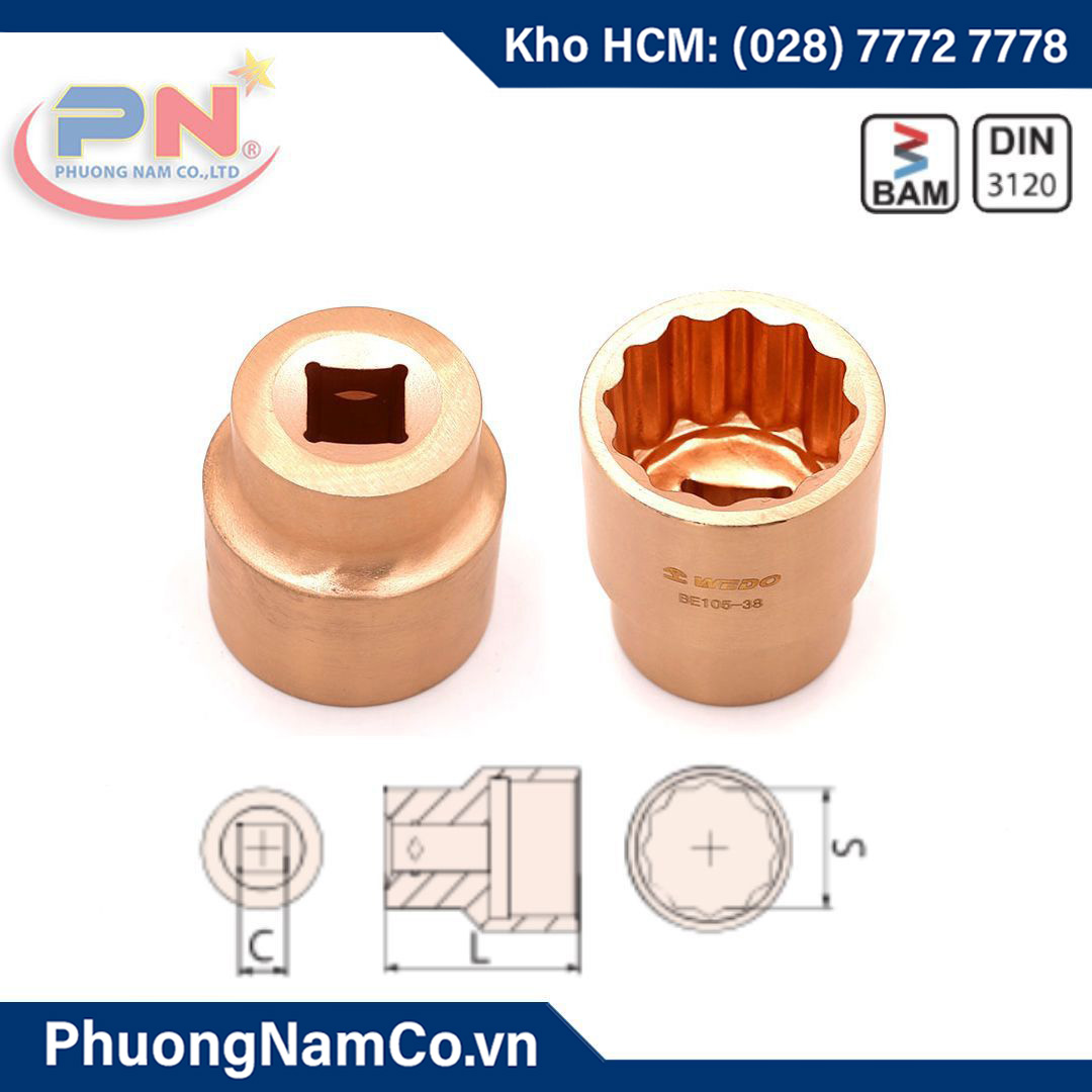 Đầu Tuýp Chống Cháy Nổ 3/4'' 12 Cạnh