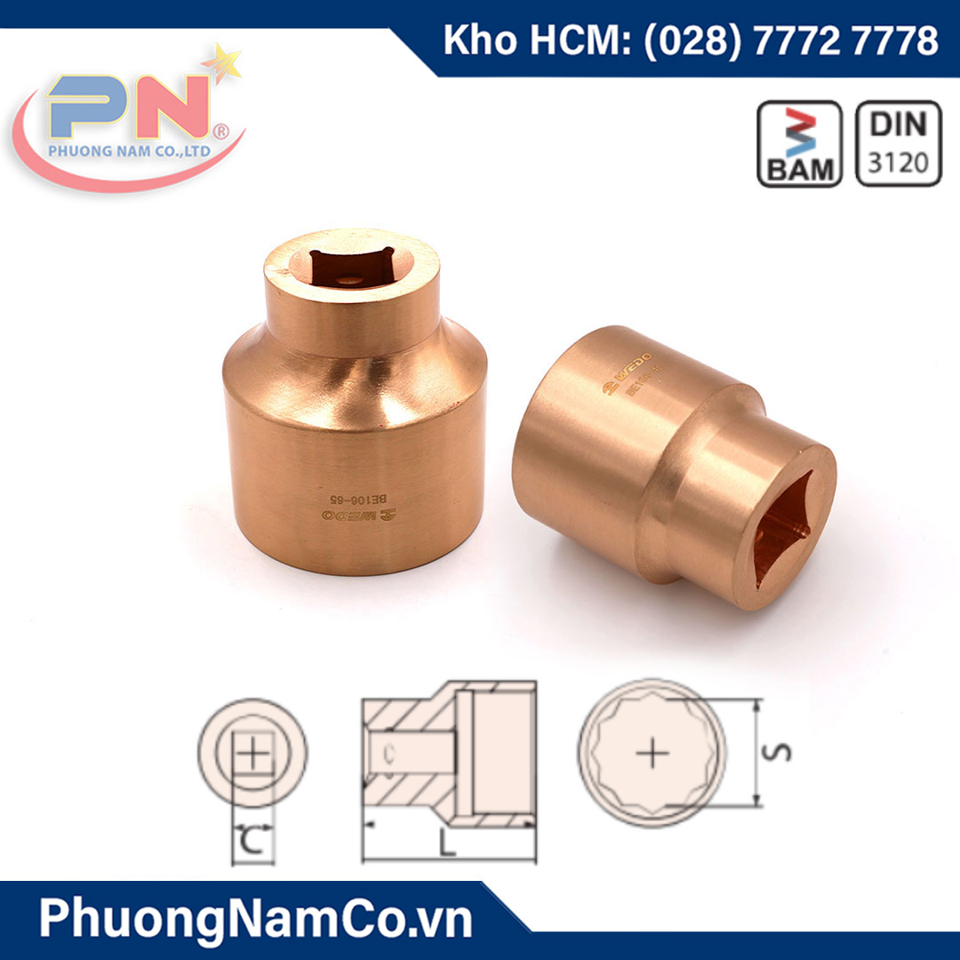 Đầu Tuýp Chống Cháy Nổ 1'' 12 Cạnh