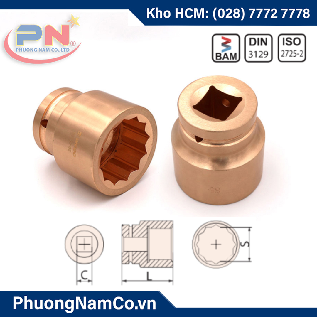 Đầu Tuýp -  Khẩu Chống Cháy Nổ 1 - 3/16'' - Dùng Cho Máy