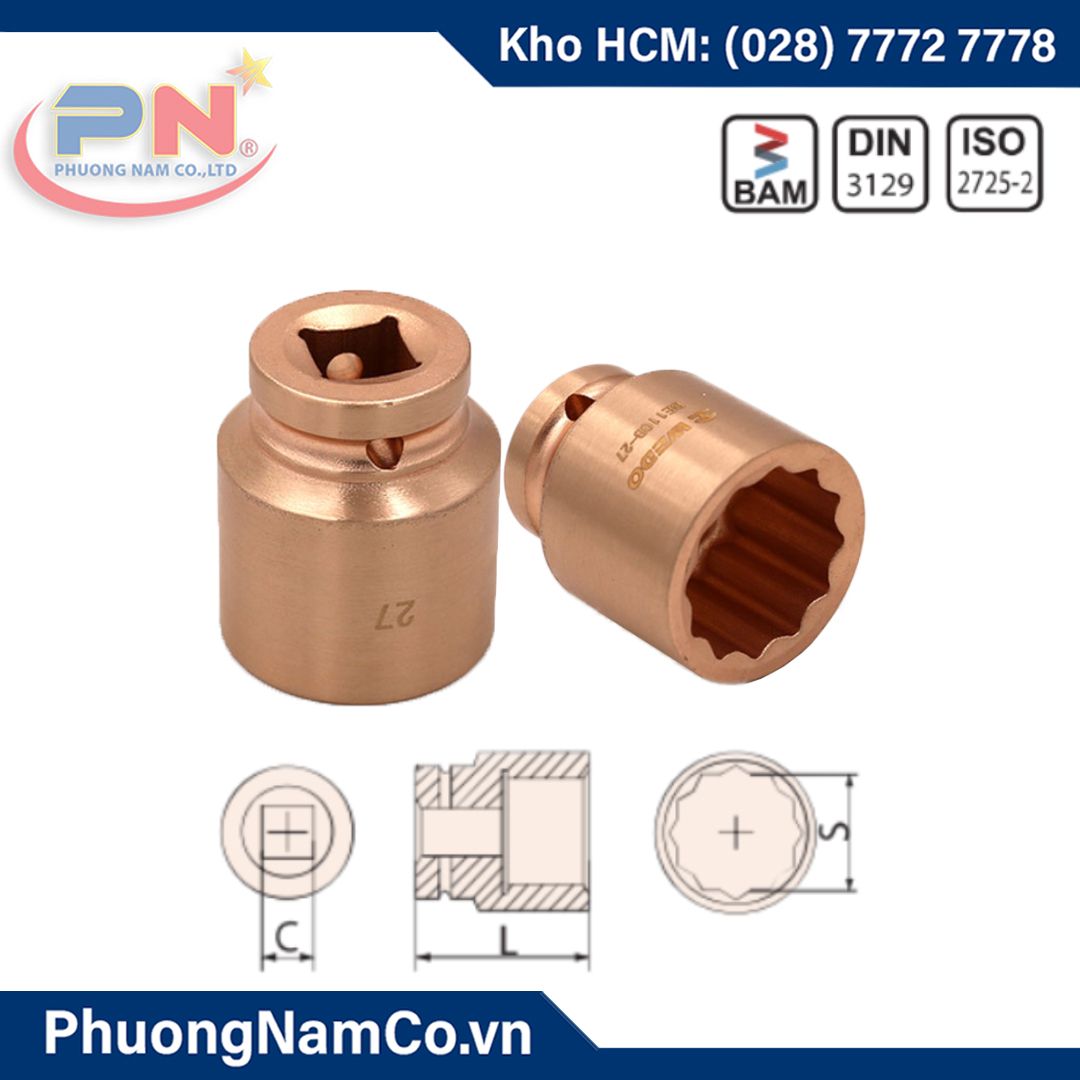 Đầu Tuýp - Khẩu Chống Cháy Nổ 1 - 1/2'' - Dùng Cho Máy AlBr