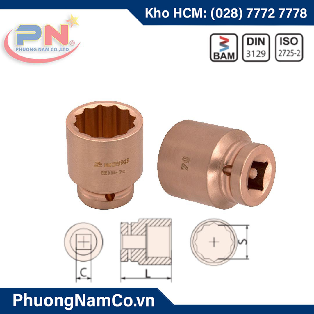 Đầu Tuýp -  Khẩu Chống Cháy Nổ 1-1/4'' - Dùng Cho Máy