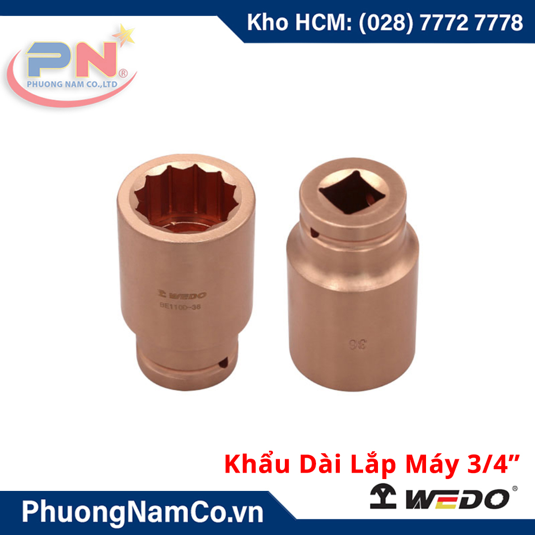 Đầu Tuýp - Khẩu Dài Chống Cháy Nổ 3/4'' - Dùng Cho Máy AlBr