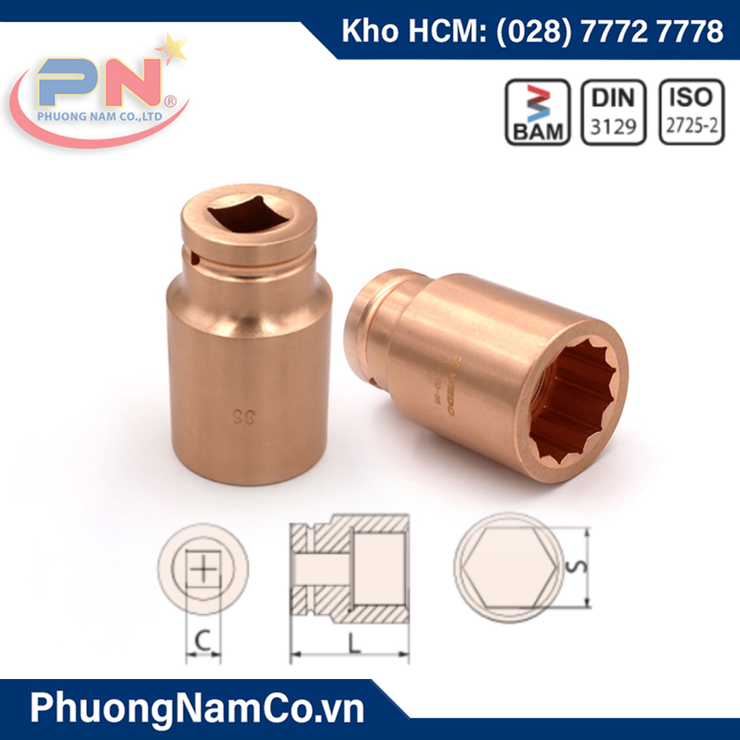 Đầu Tuýp - Khẩu Dài Chống Cháy Nổ 3/4'' - Dùng Cho Máy AlBr